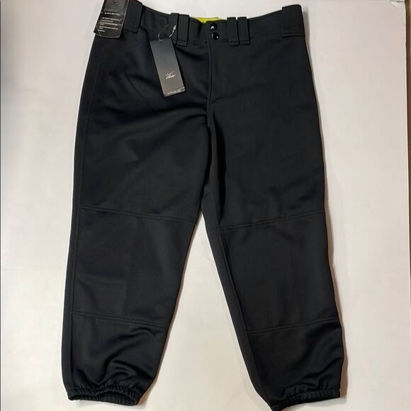 Mizuno Womens Black Performance Fast Pitch Belted Pant Sz L - Picture 1 of 7